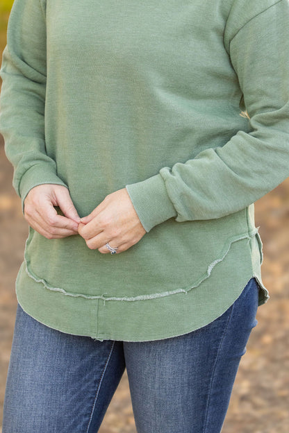 Michelle Mae Vintage Wash Pullover - Sage