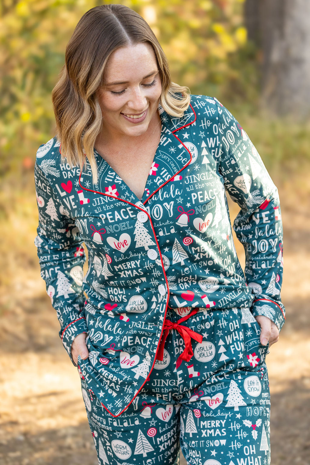 Michelle Mae Evergreen Christmas Pajama Set