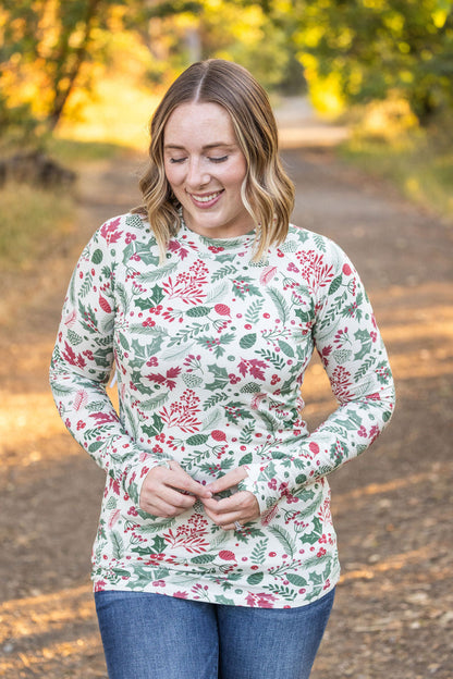 Michelle Mae Blair Long Sleeve Top - Holiday Berry