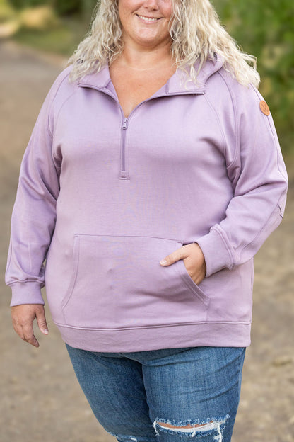 Michelle Mae Scuba HalfZip Hoodie - Lavender