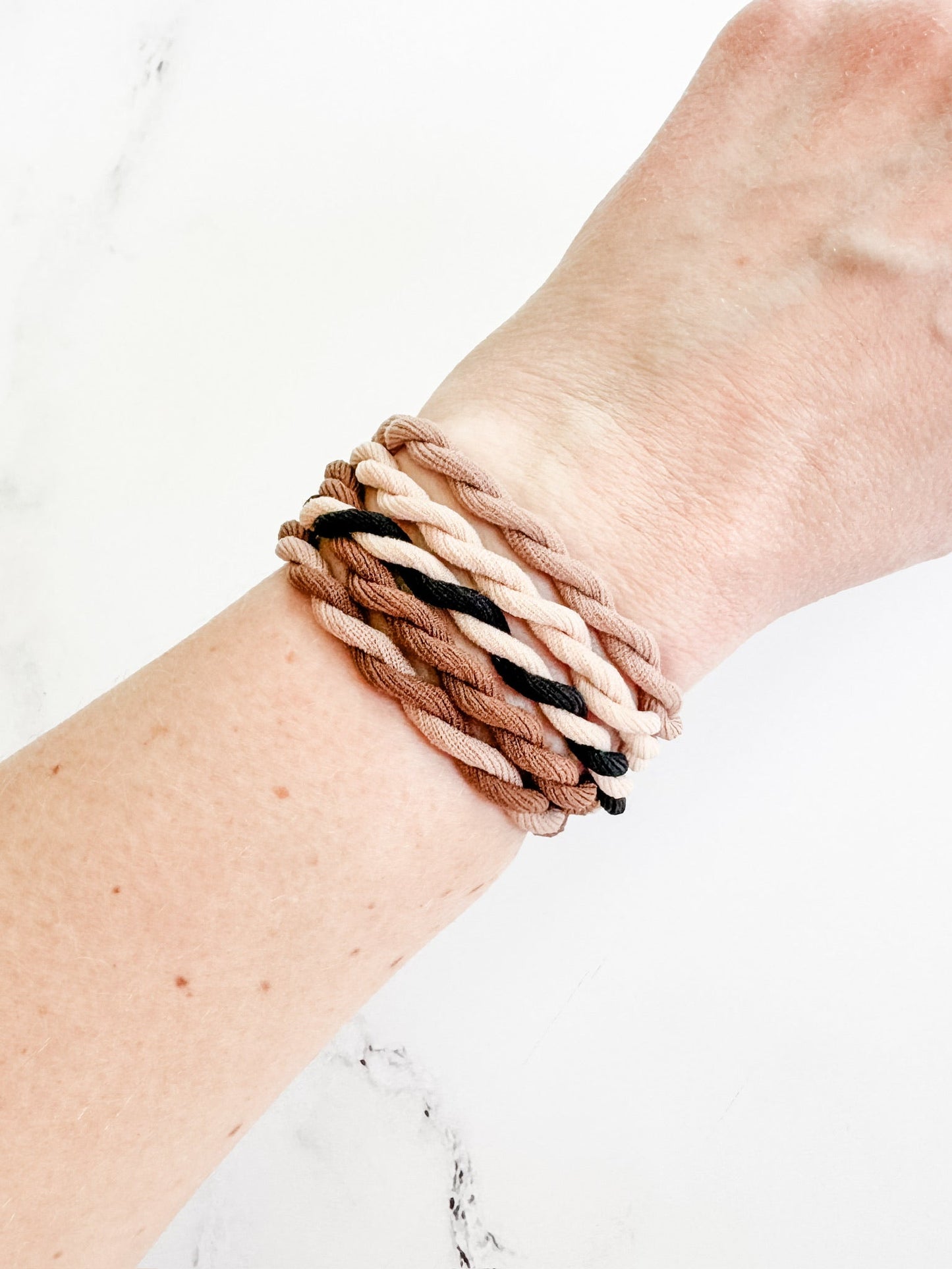 Michelle Mae Hair Tie Bracelet Sets - Neutral Ropes | Hair Accessories