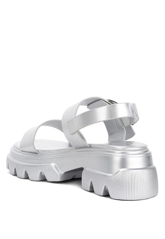 Look Out Metallic Chunky Sandals