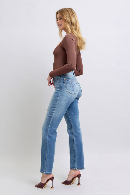 Cozy Vintage Thermal Straight Jeans