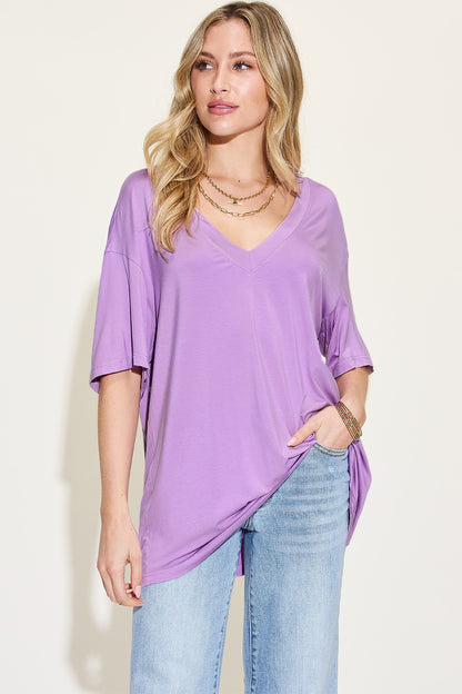 Feeling Myself V-Neck Drop Shoulder T-Shirt