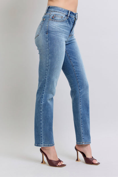 Cozy Vintage Thermal Straight Jeans