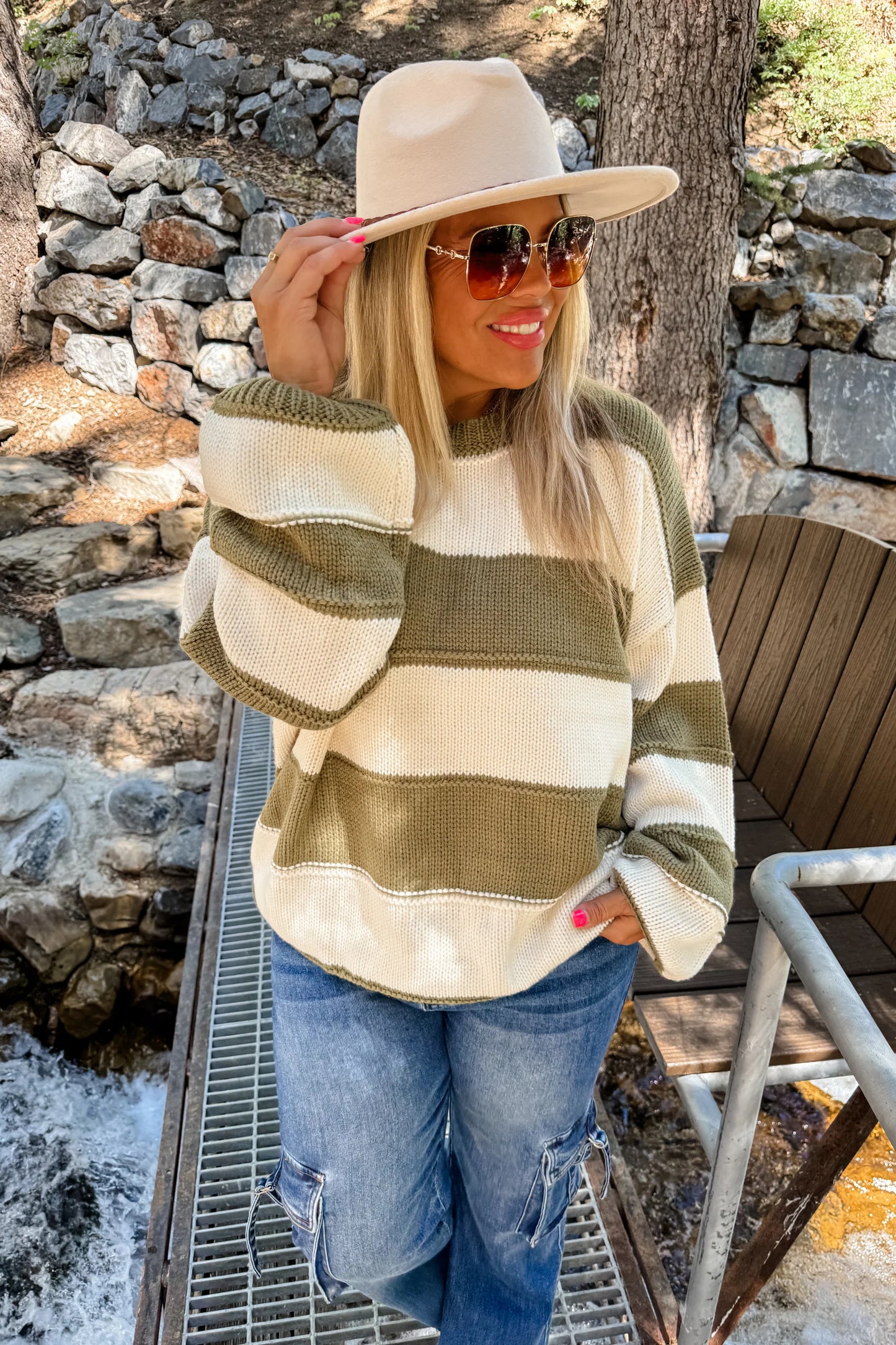 PREORDER- KADIE STRIPE KNIT SWEATER