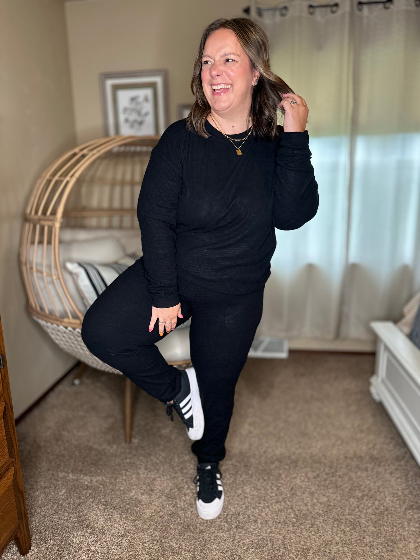 Michelle Mae Corrine Joggers - Black