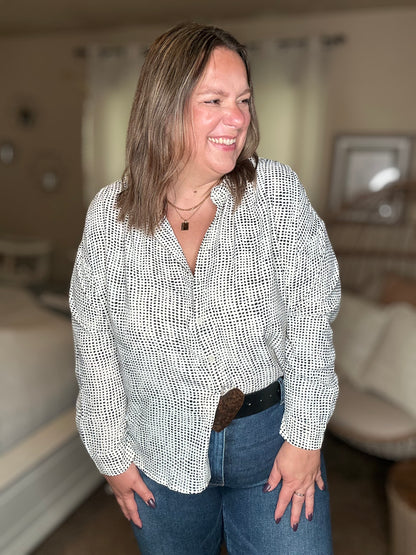 Terms of Endearment Dolman Sleeve Button Up