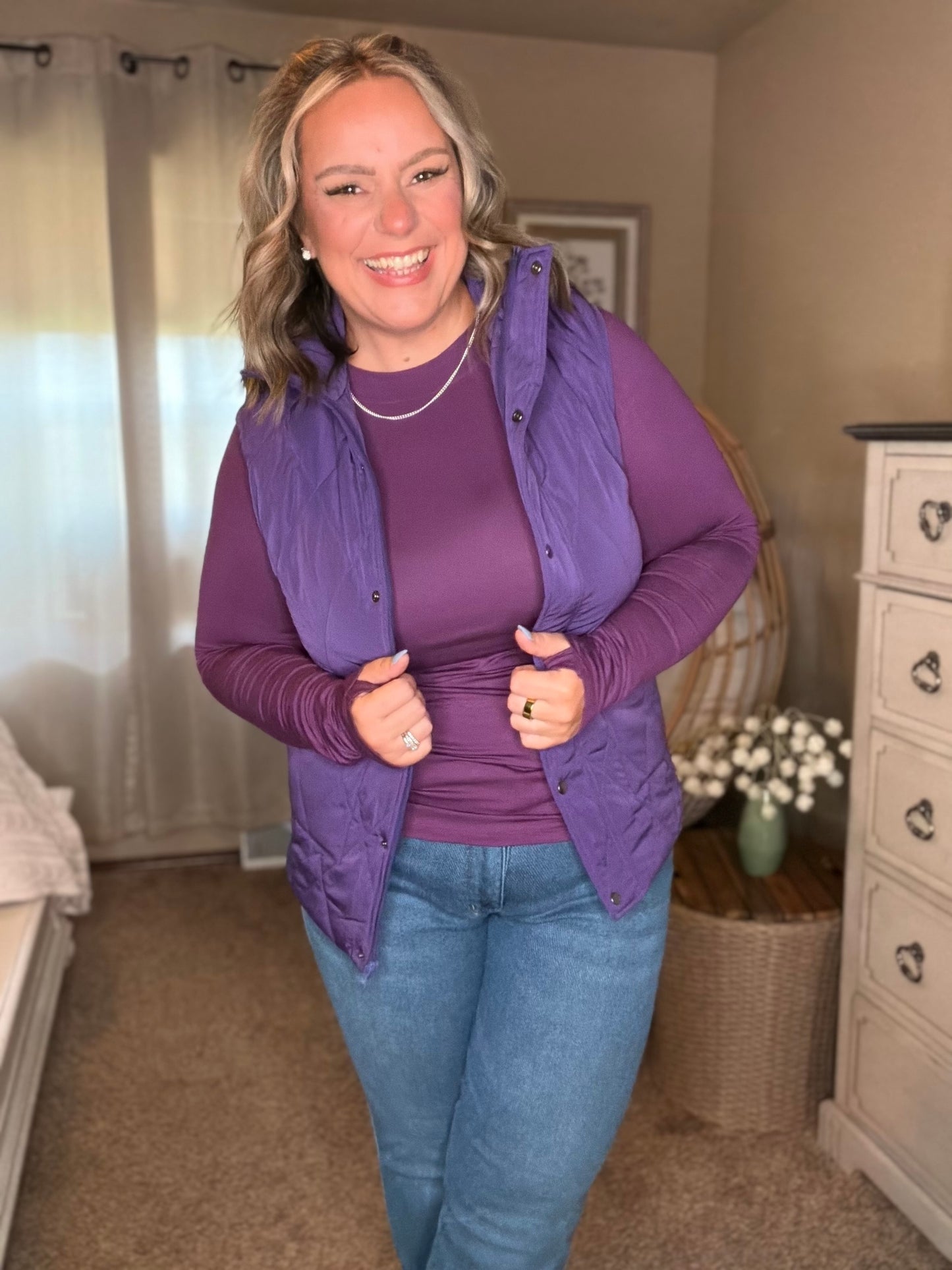 Michelle Mae Blair Long Sleeve Top - Purple