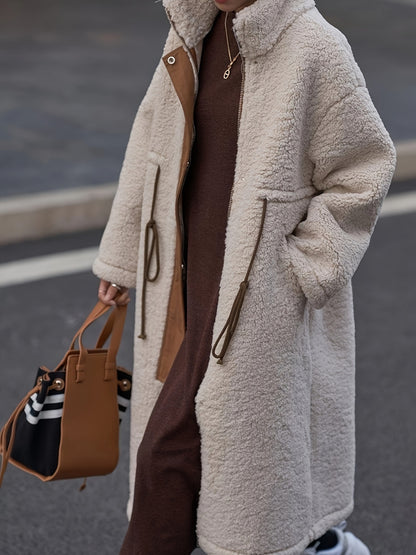 PREORDER: Cozy Turtleneck Sherpa Coat