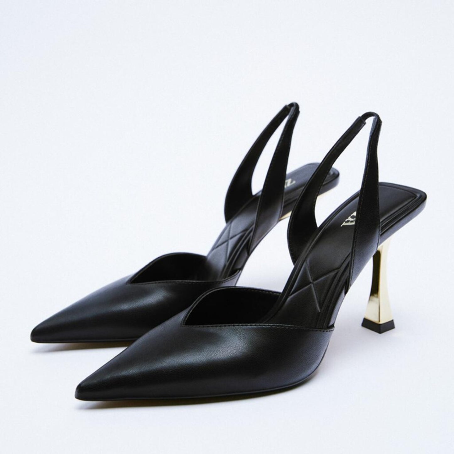 PREORDER: PU Leather Point Toe Stiletto Heel Pumps