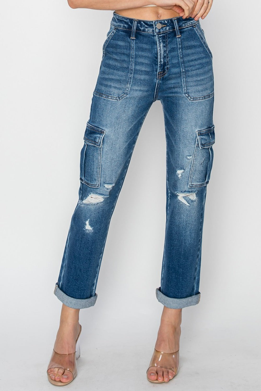 Embrace The Journey High Rise Cargo Jeans