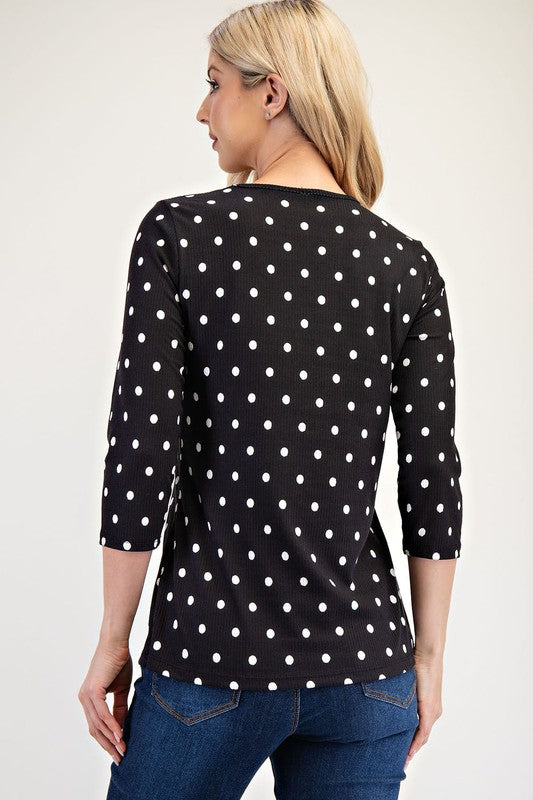 Dotted & Dandy T-Shirt- Black