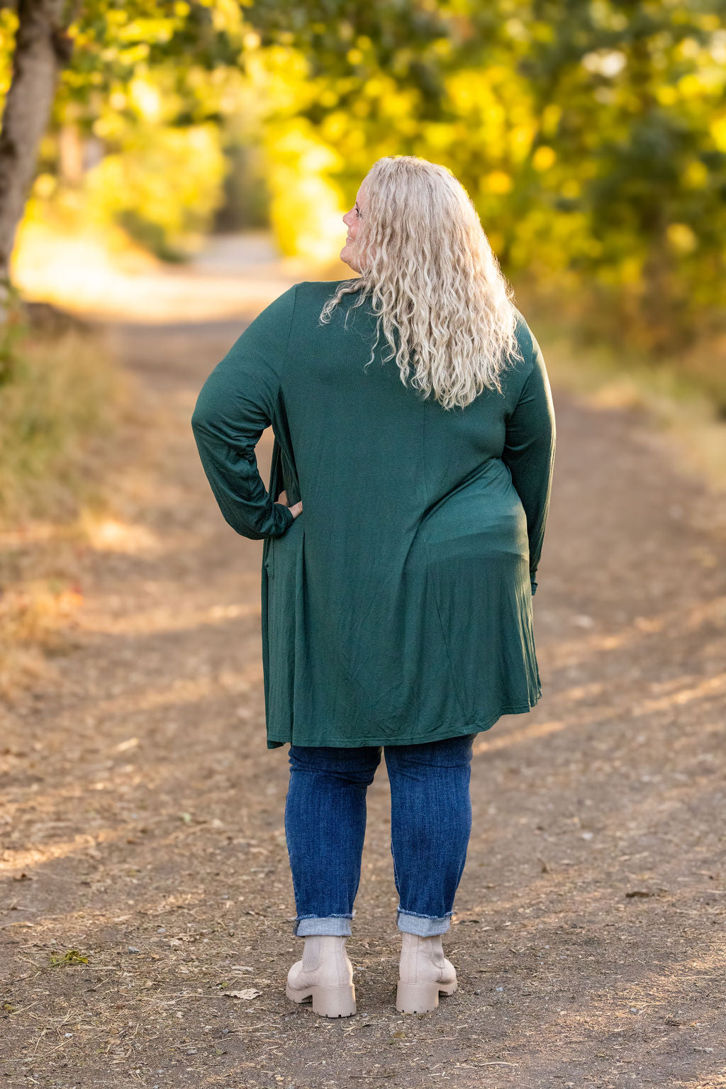 Michelle Mae Classic Cardigan - Evergreen