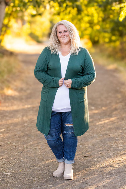 Michelle Mae Classic Cardigan - Evergreen