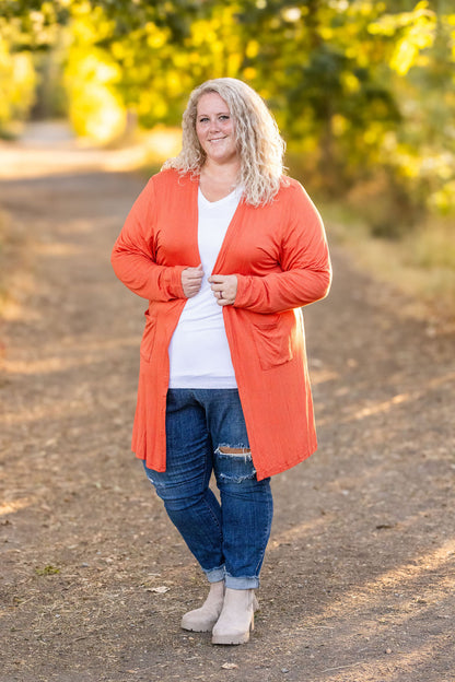 Michelle Mae Classic Cardigan - Pumpkin