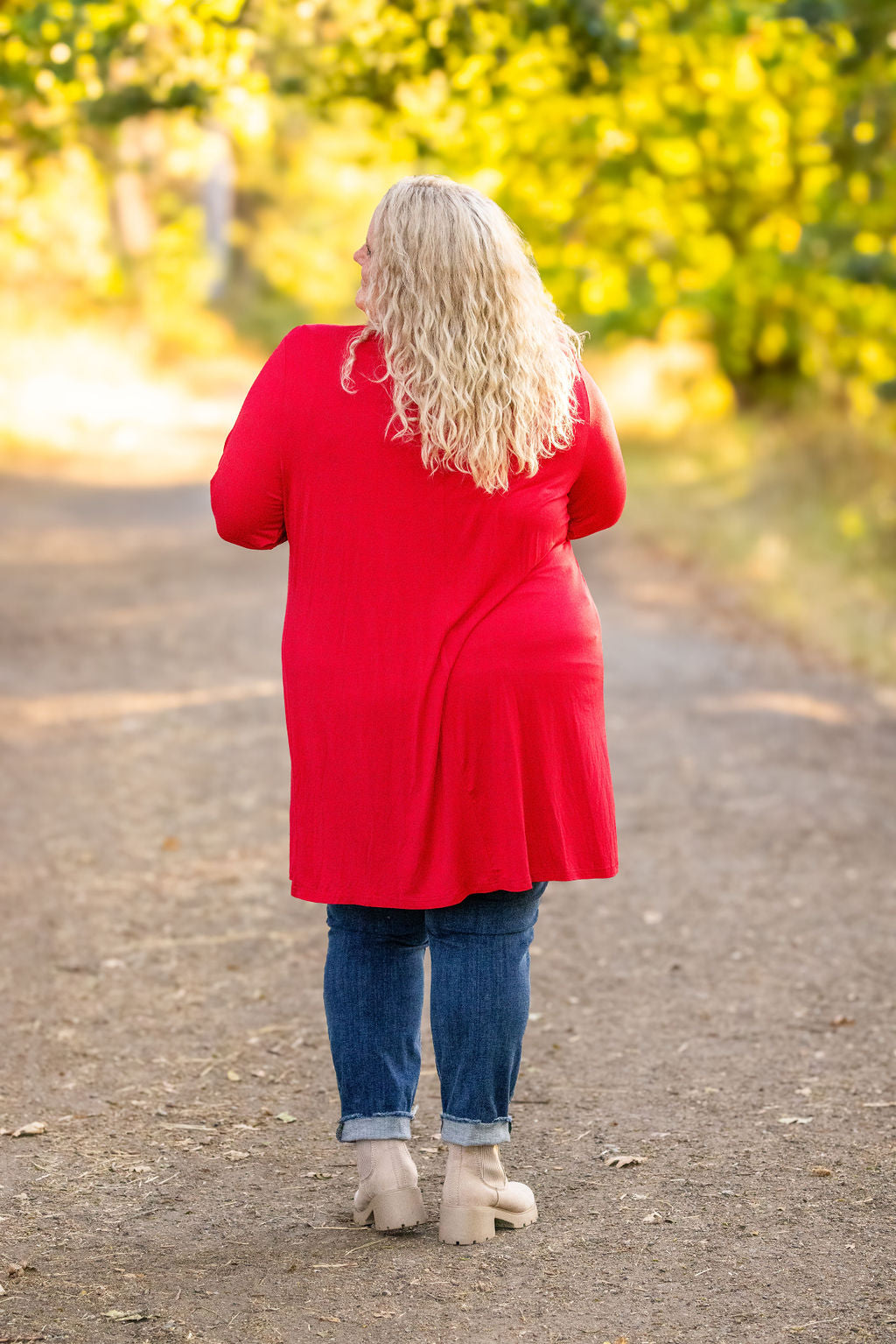 Michelle Mae Classic Cardigan - Red