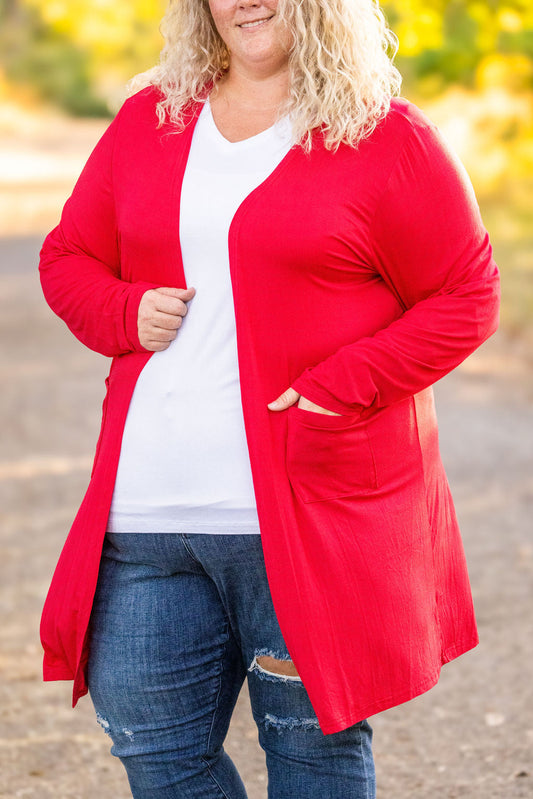 Michelle Mae Classic Cardigan - Red