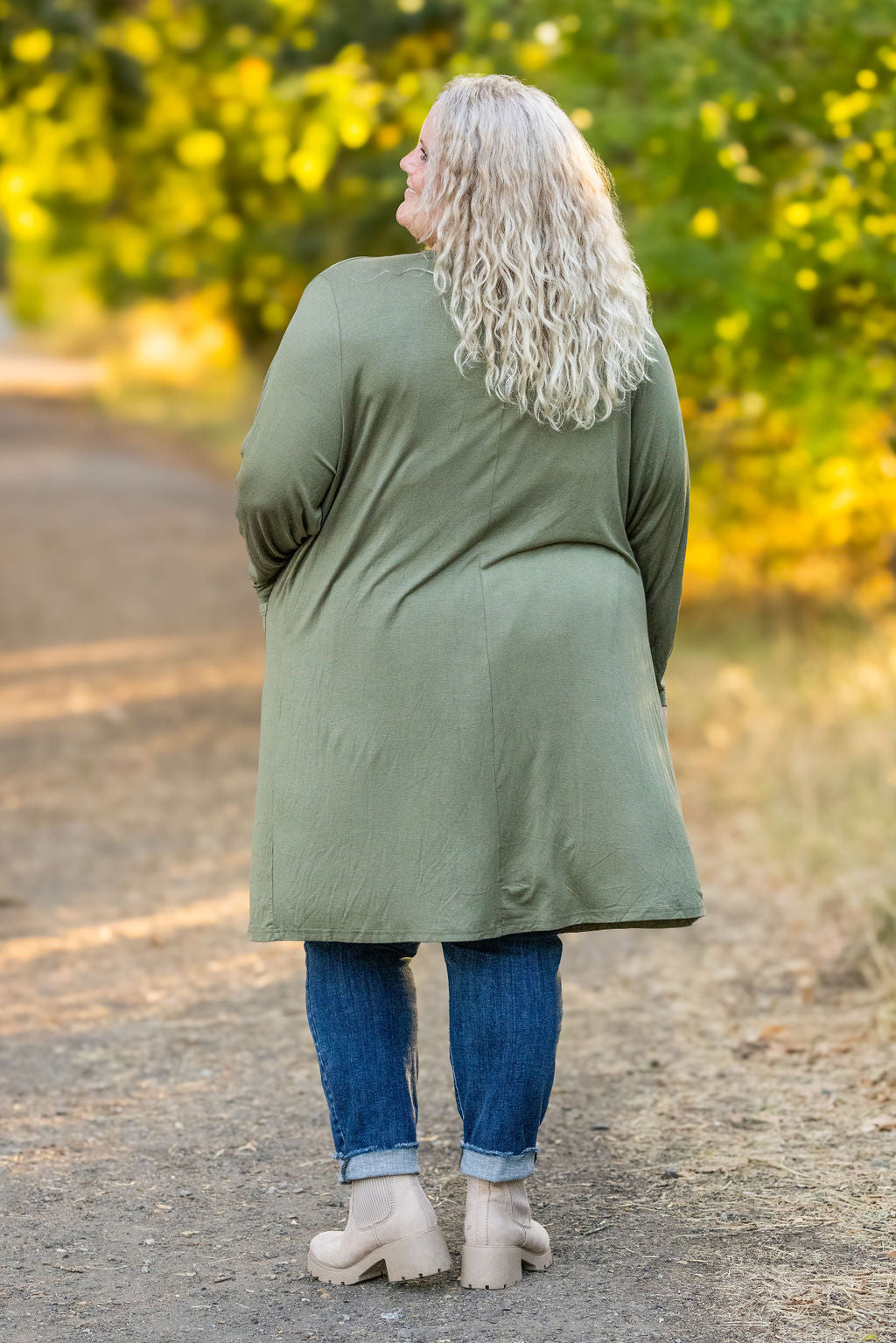 Michelle Mae Classic Cardigan - Olive