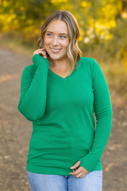 Michelle Mae Leah Long Sleeve Top - Green