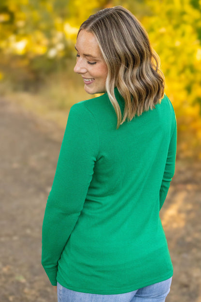 Michelle Mae Leah Long Sleeve Top - Green