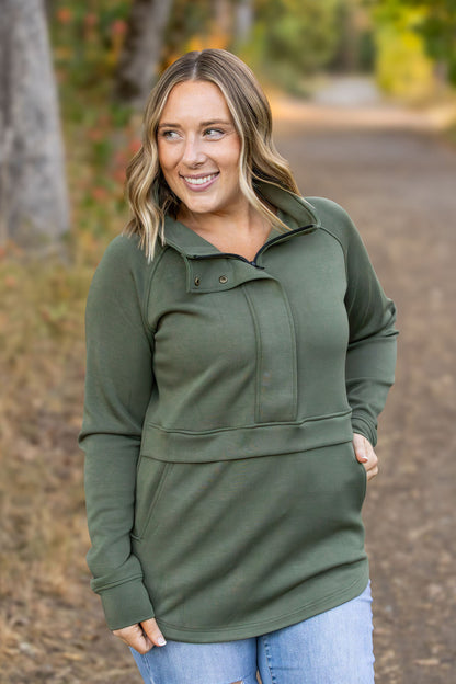 Michelle Mae Mia Scuba Halfzip - Olive