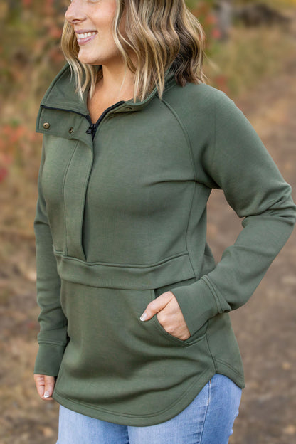 Michelle Mae Mia Scuba Halfzip - Olive