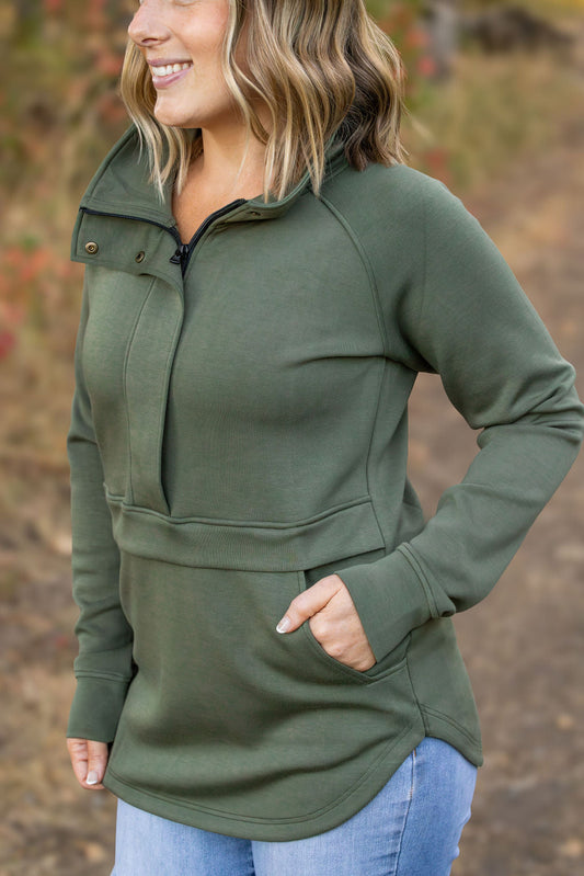 Michelle Mae Mia Scuba Halfzip - Olive
