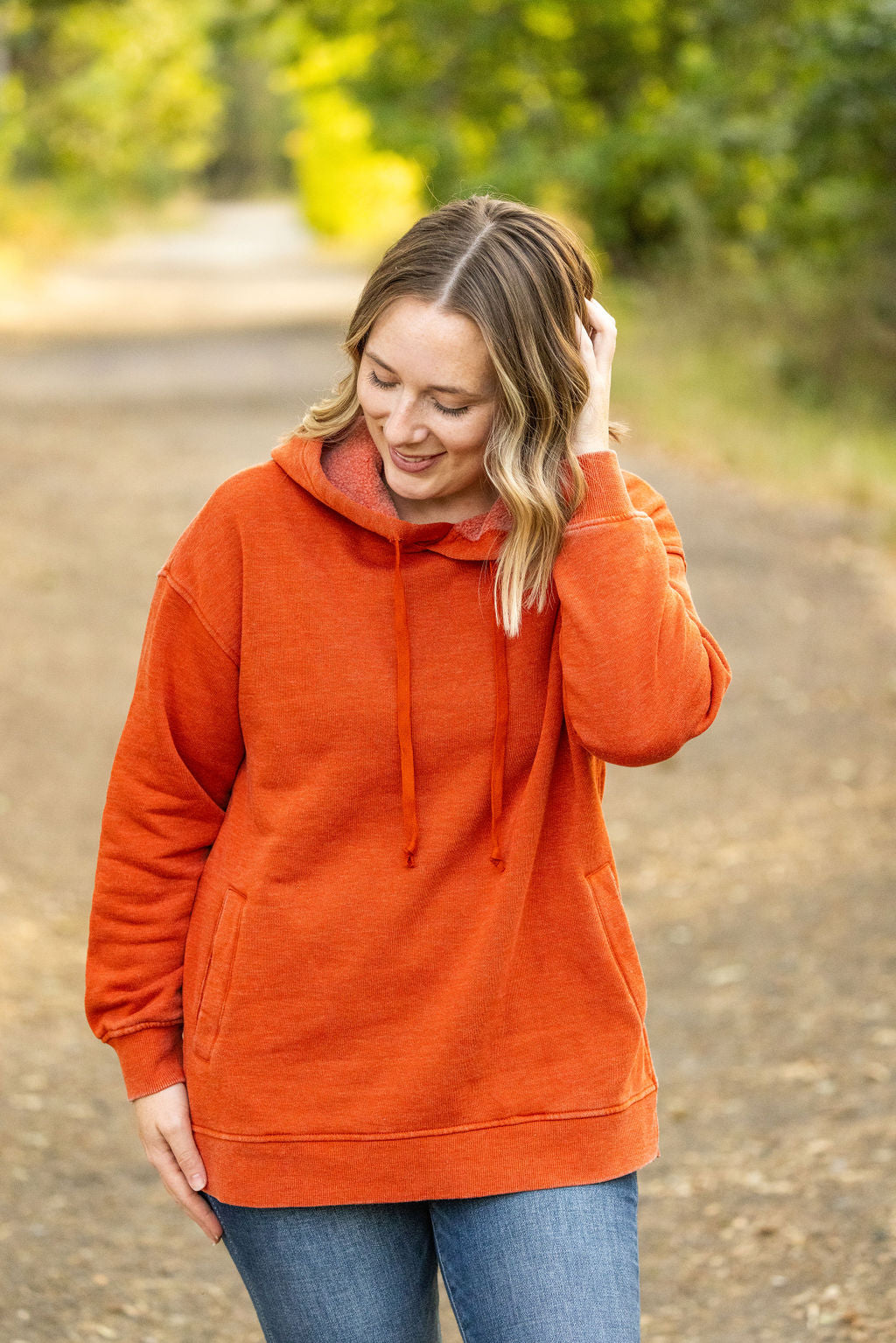 Michelle Mae  Vintage Wash Hoodie - Rust