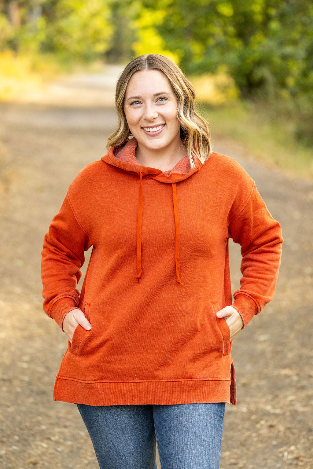 Michelle Mae  Vintage Wash Hoodie - Rust