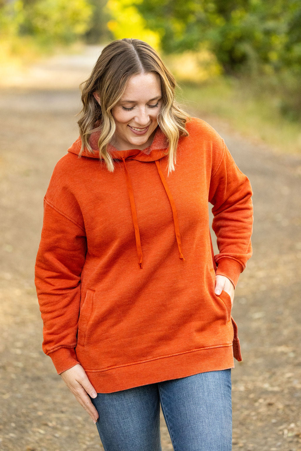 Michelle Mae  Vintage Wash Hoodie - Rust