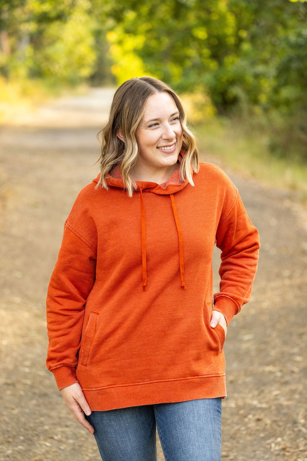 Michelle Mae  Vintage Wash Hoodie - Rust