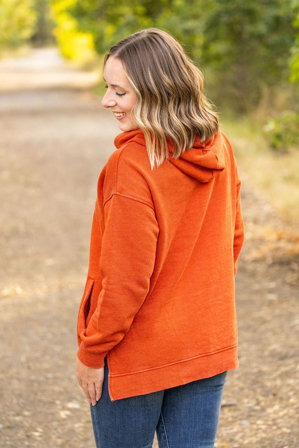 Michelle Mae  Vintage Wash Hoodie - Rust