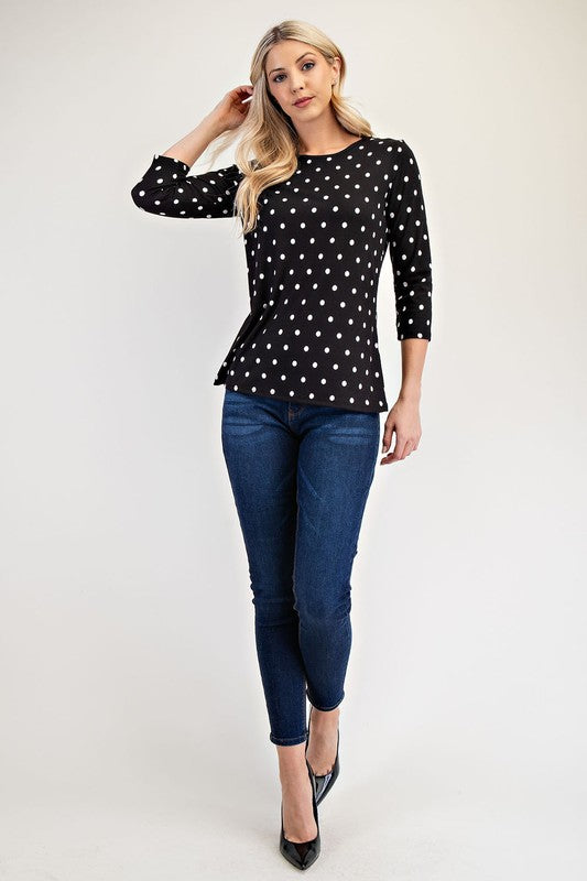 Dotted & Dandy T-Shirt- Black