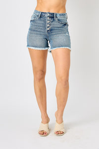 Felicia Raw Hem Denim Shorts