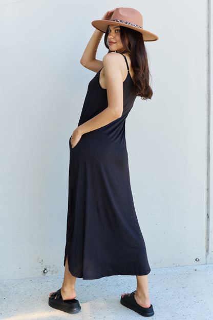 Good Energy Cami Side Slit Maxi Dress