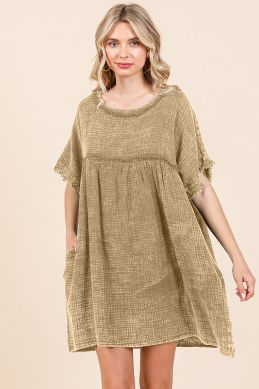 Back To Basics Babydoll Dress With Pockets