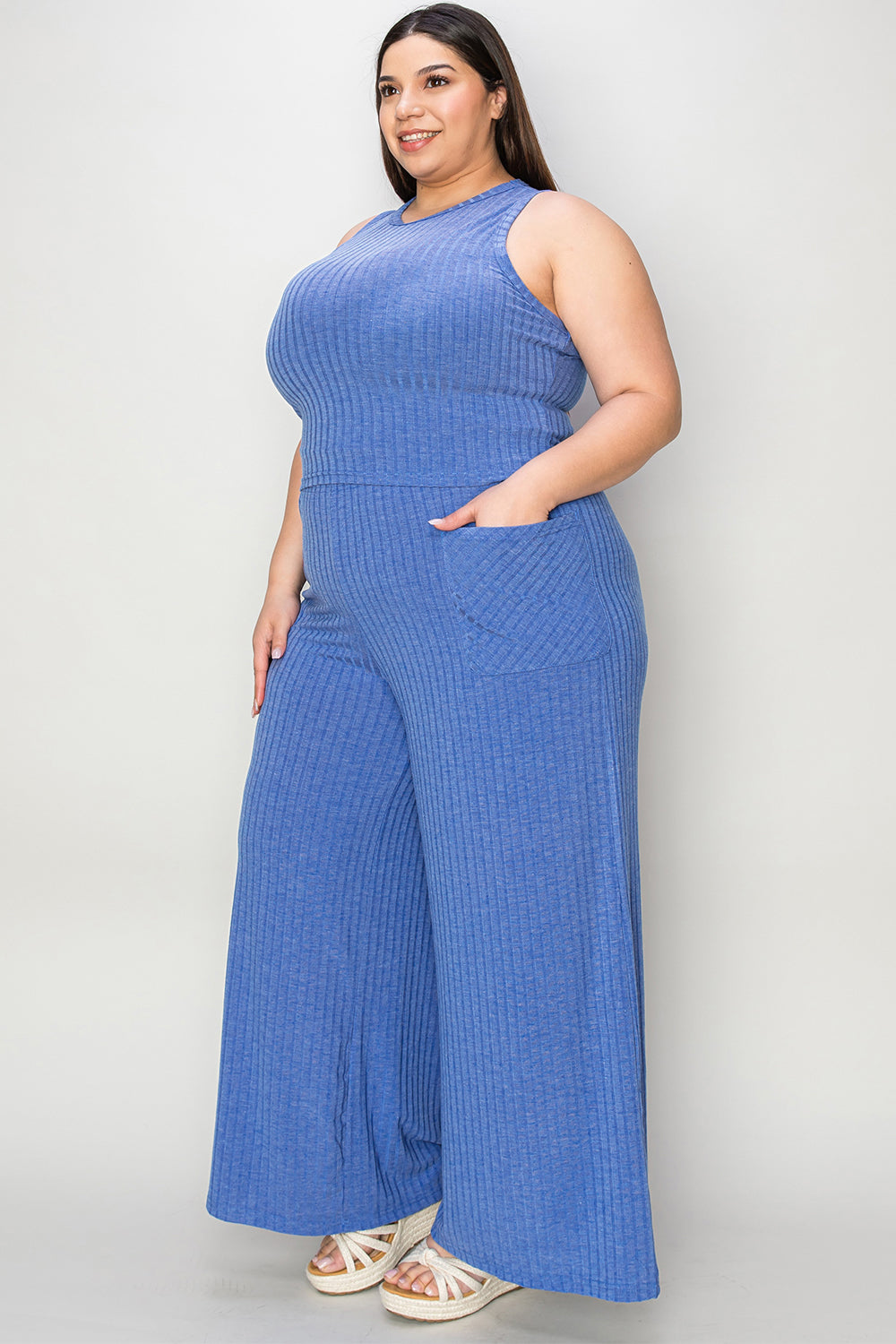 You Got It Now Tank and Wide Leg Pants Set