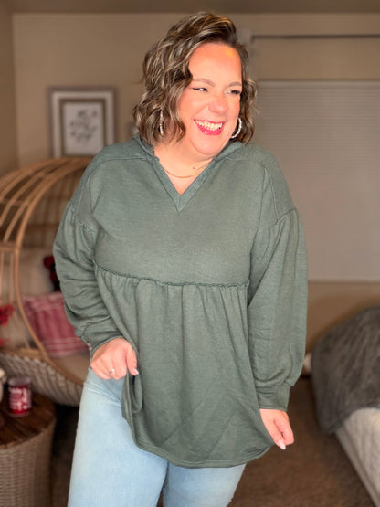 She's Not Wrong Hooded V-Neck Pullover