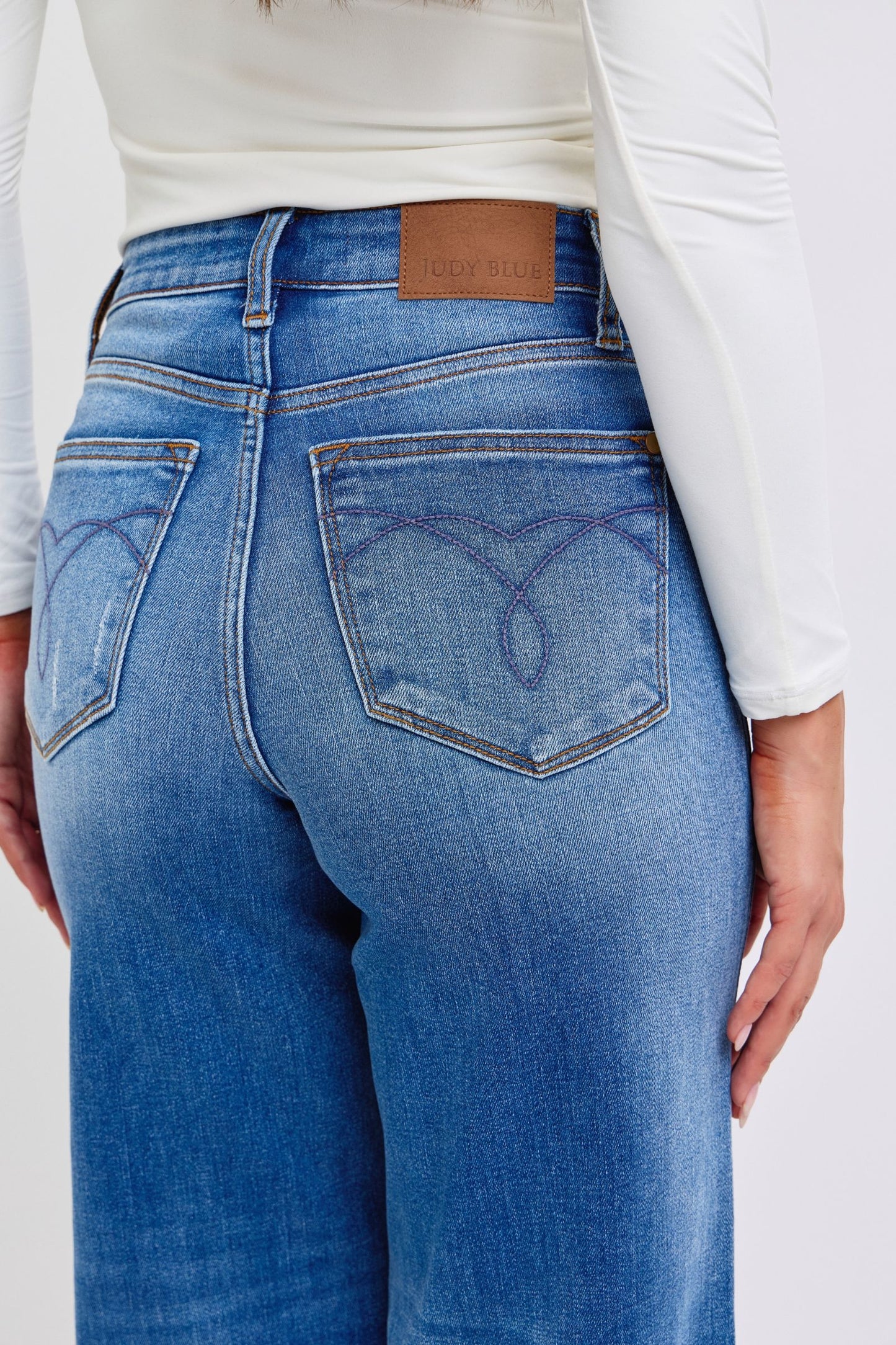 Rebel Chic High-Waist Wide-Leg Jeans