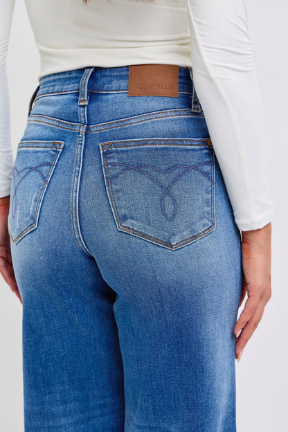 Rebel Chic High-Waist Wide-Leg Jeans