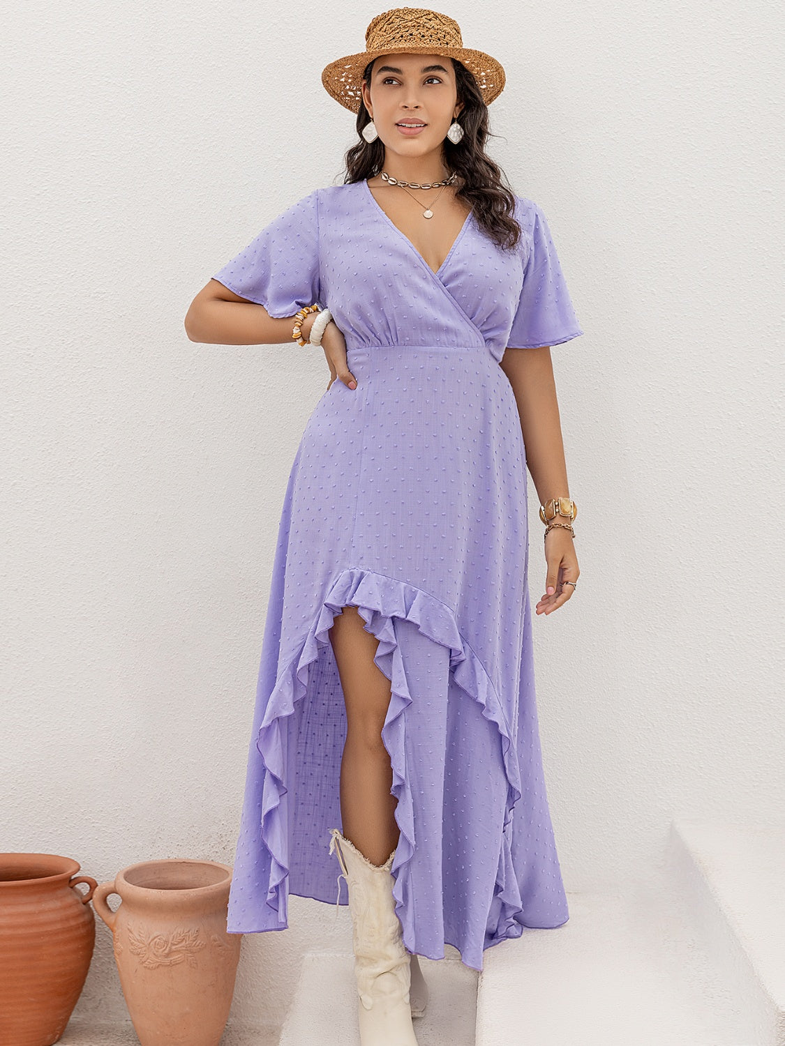 PREORDER- Plus Size Feeling Fine High-Low Dress