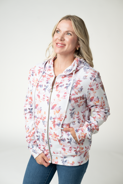 Michelle Mae Fullzip Hoodie - Autumn Watercolor