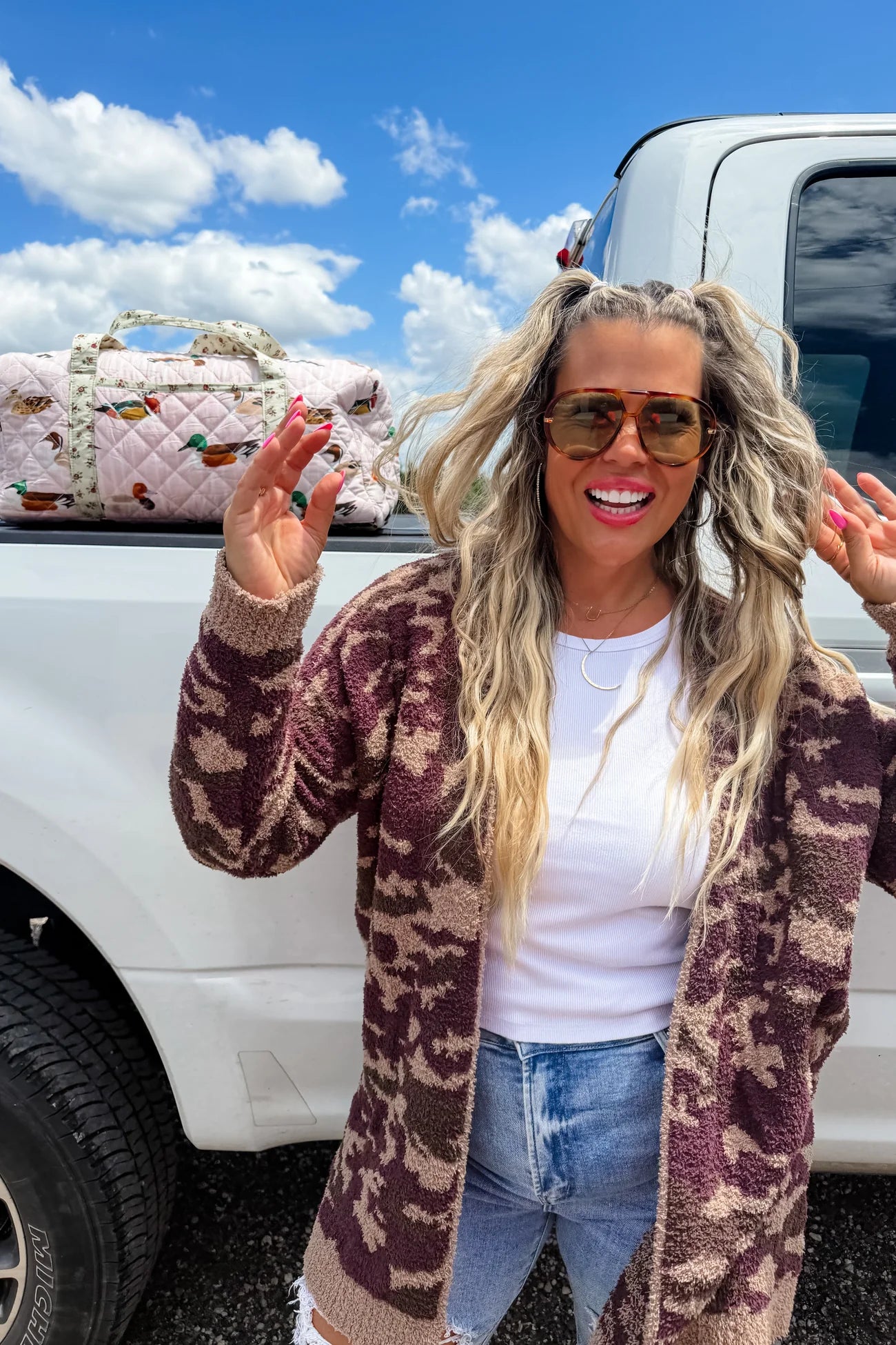 CAMO CLOUD CARDIGAN