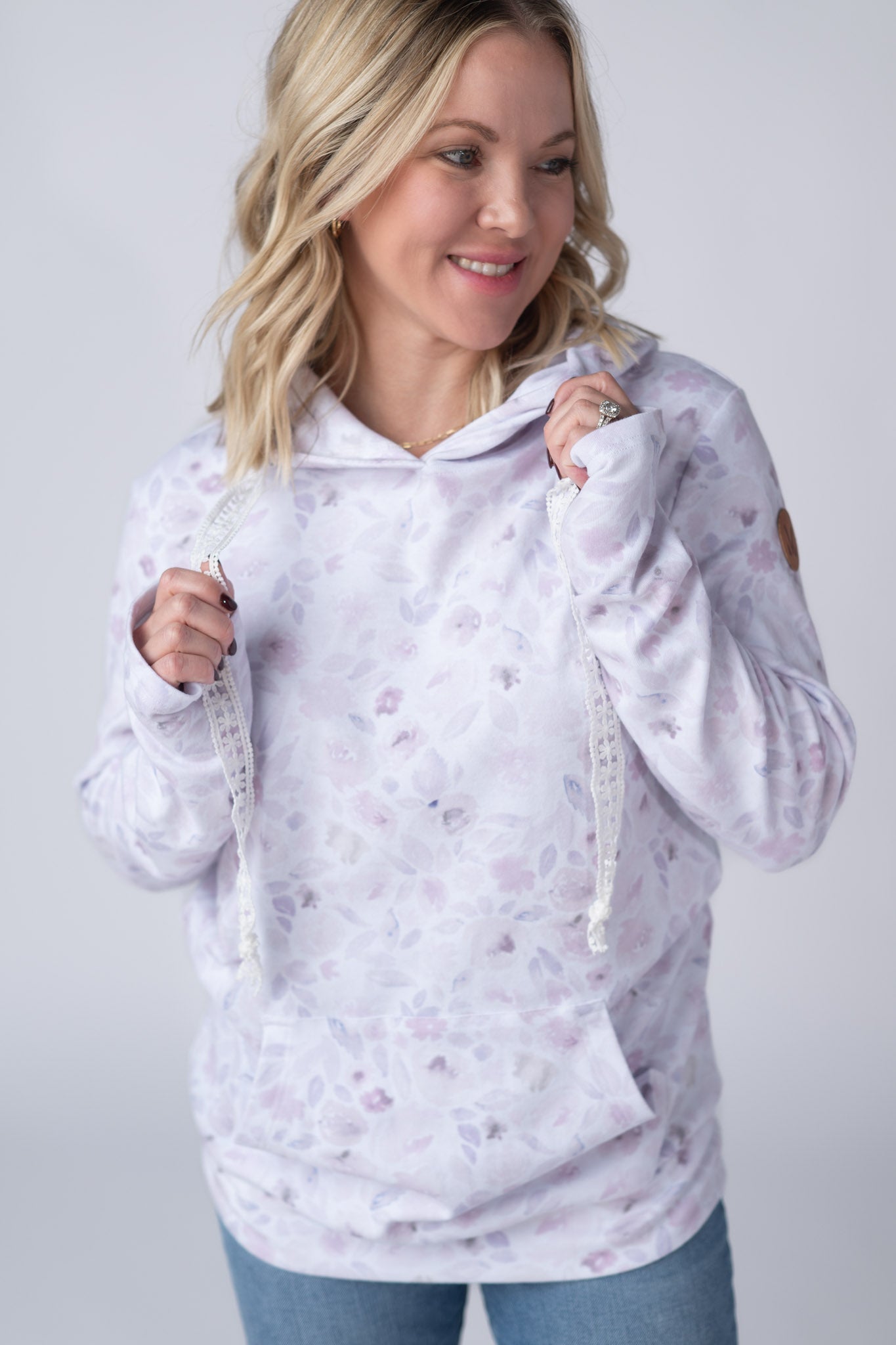 Michelle Mae Hailey Pullover Hoodie - Blush Floral