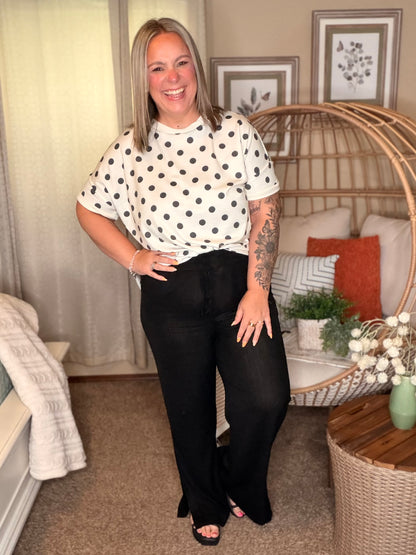 Pretty in Polka Oversized Drop Shoulder Tee