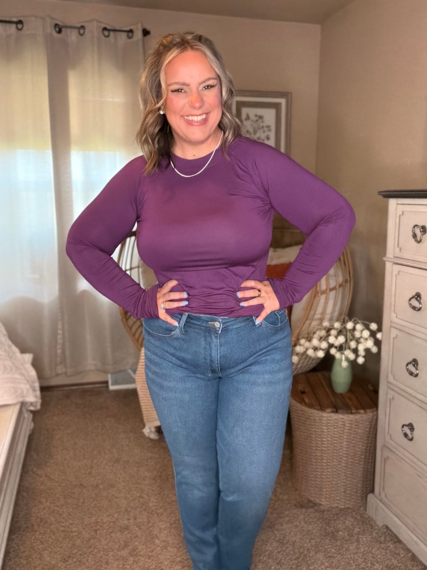 Michelle Mae Blair Long Sleeve Top - Purple