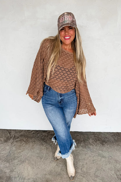 PREORDER- FALL COLORS FREE SPIRIT BELL SLEEVE TOP