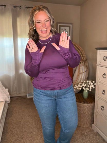 Michelle Mae Blair Long Sleeve Top - Purple