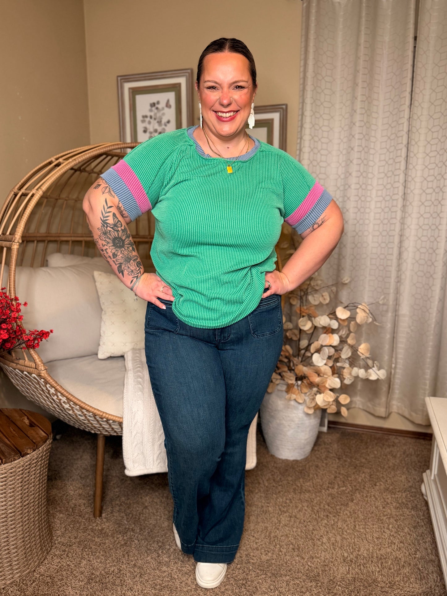 Mackenzie High Waist Flare with Vintage Pocket